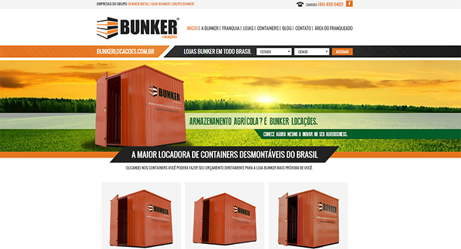 Index Website Bunker Locações Containers Franquia